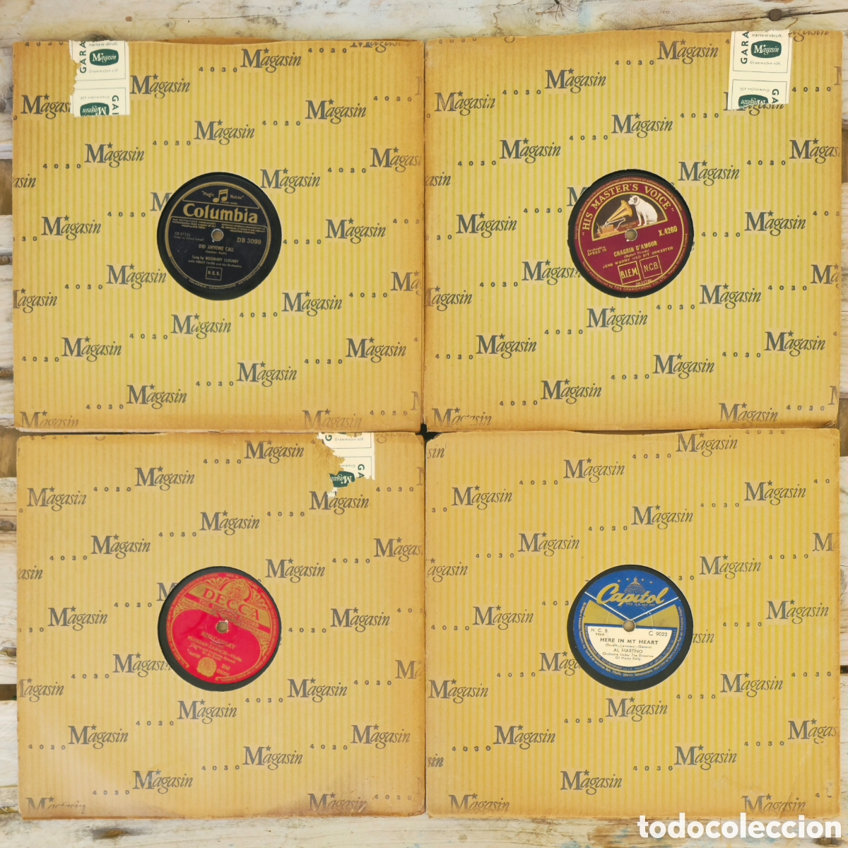 Discos de pizarra: Lote discos antiguos 78 RPM