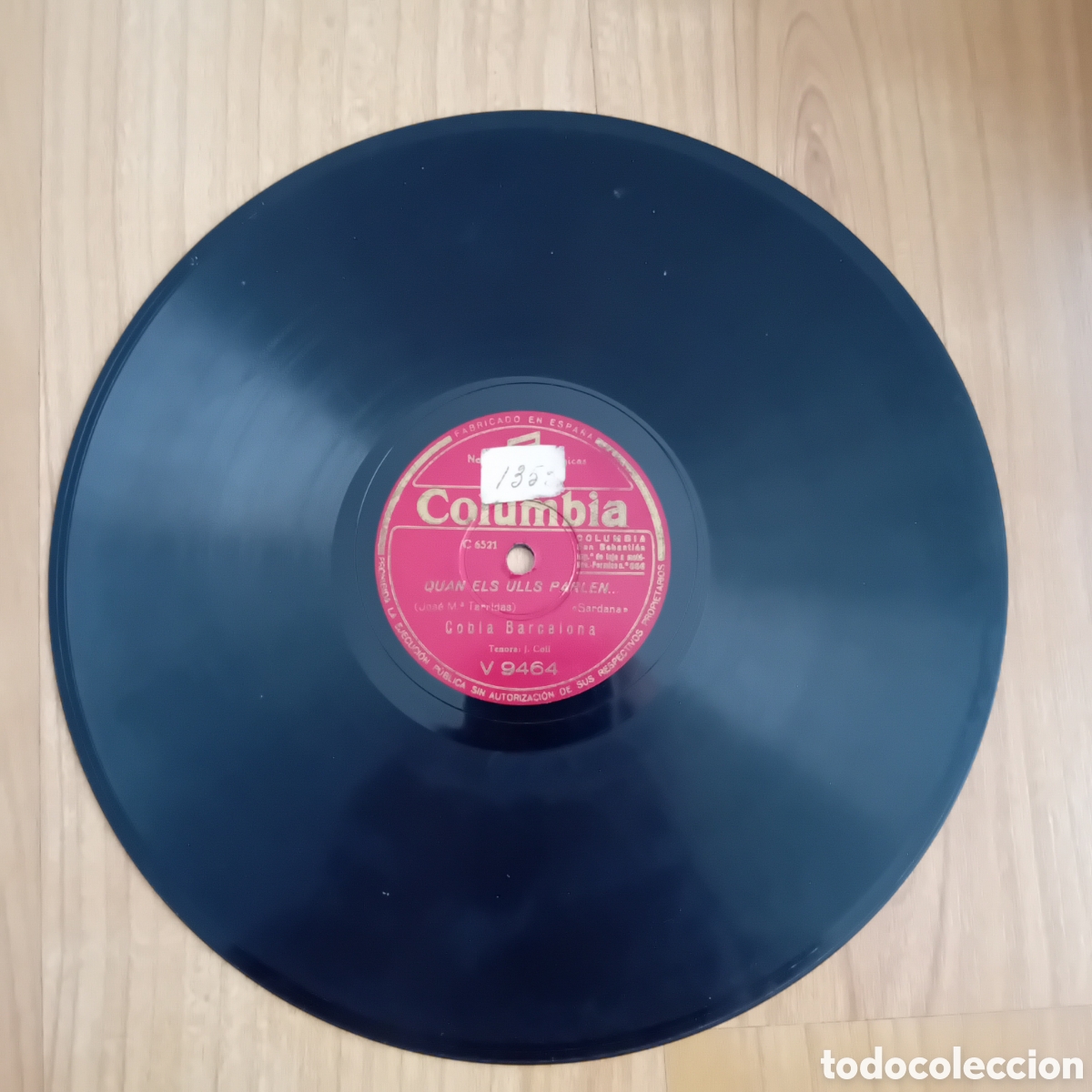 Discos de pizarra: COBLA BARCELONA. L'ESPILL DE L'AGULLA. QUAN ELS ULLS PARLEN