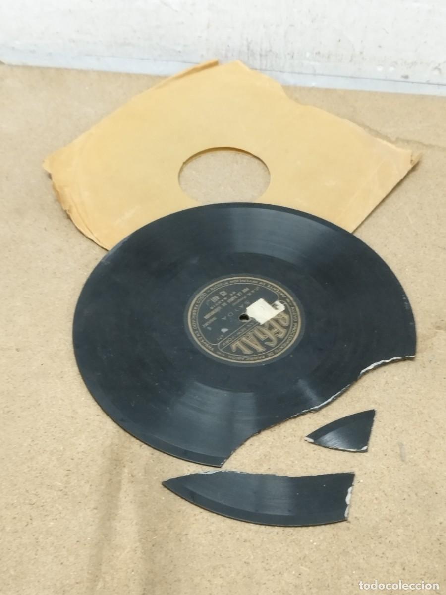 Discos de pizarra: Antiguo disco de pizarra de gram&oacute;fono. Banda de Ingenieros de Madrid Sayda. Ver fotos.