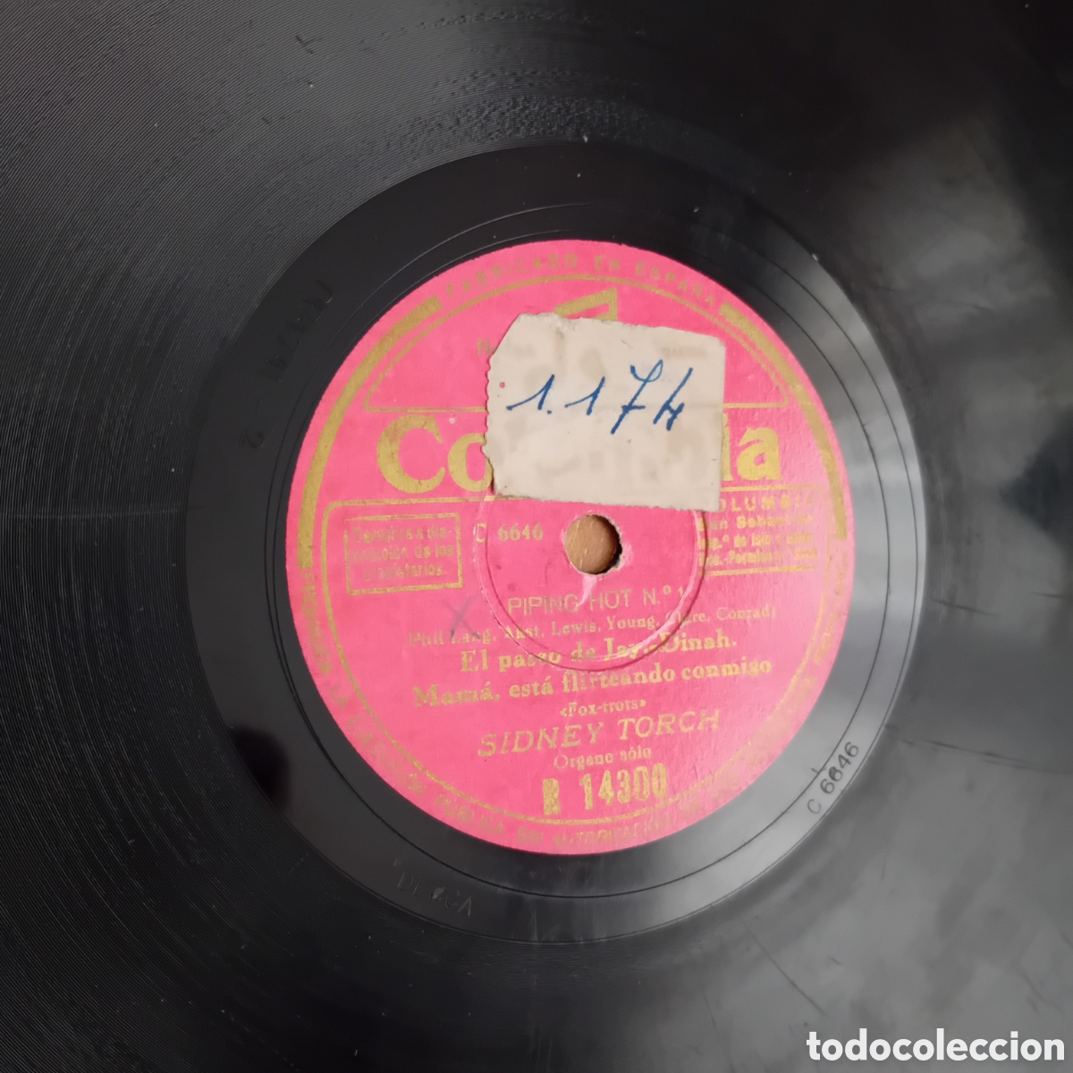 Discos de pizarra: SIDNEY TORCH. PIPING HOT 1. - Foto 2
