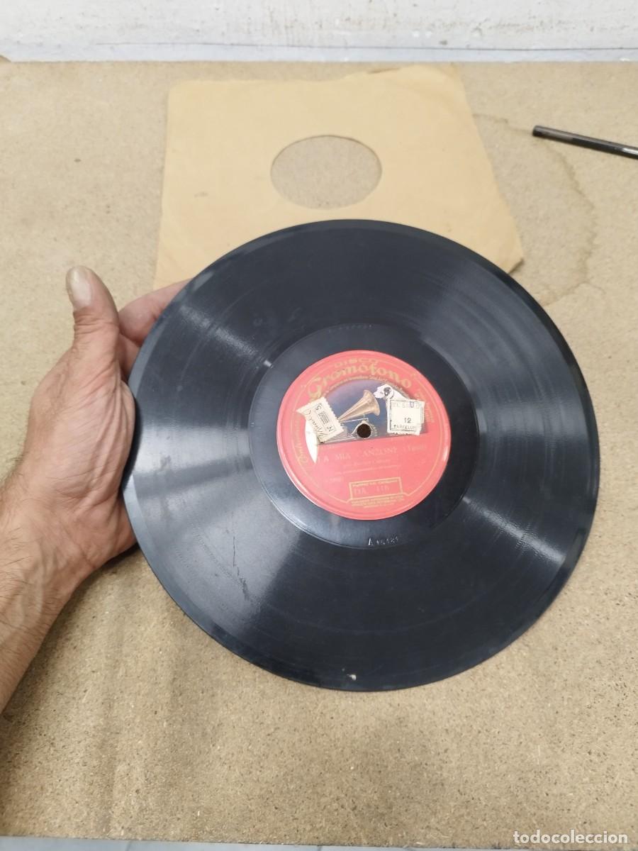 Discos de pizarra: Disco gram&oacute;fono tenor Enrico Caruso cantando &rdquo;A mia canzone&rdquo; (de Tosti) con orquesta.
