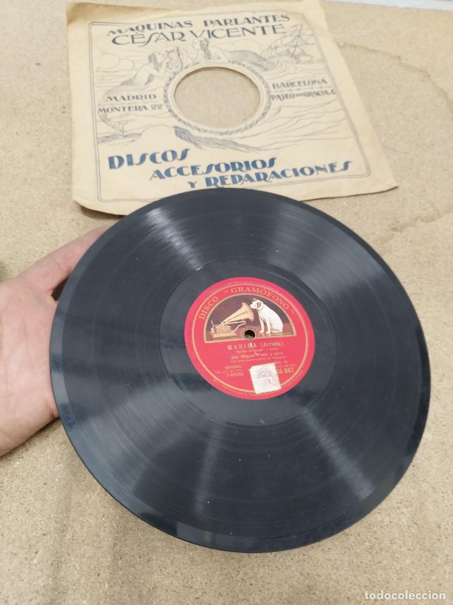 Discos de pizarra: Disco gram&oacute;fono Miguel Fleta, zarzuela Marina de Emilio Arrieta.