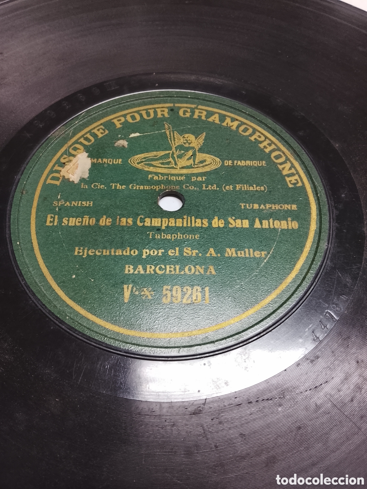 Discos de pizarra: Disco de pizarra el sue&ntilde;o de las campanillas de San Antonio