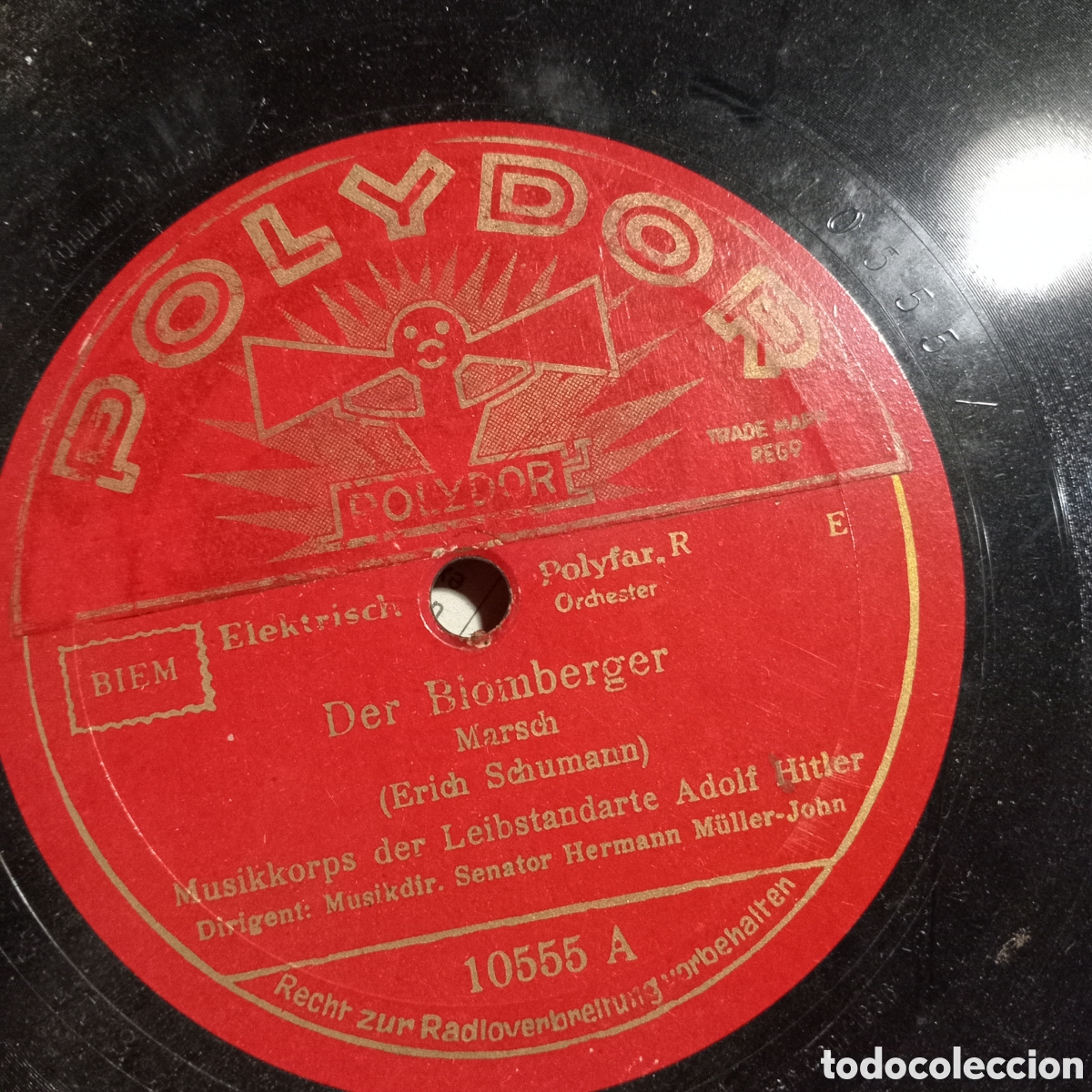 Discos de pizarra: Disco 78 RPM Polydor (10555) - German Military Marches - Badenweiler Marsch / Der Blomberger Marsch