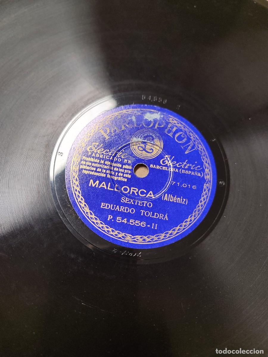 Discos de pizarra: Sexteto Eduardo Toldr&aacute; en 78 rpm. Granada y Mallorca de Alb&eacute;niz. Disco grande de 30 cm