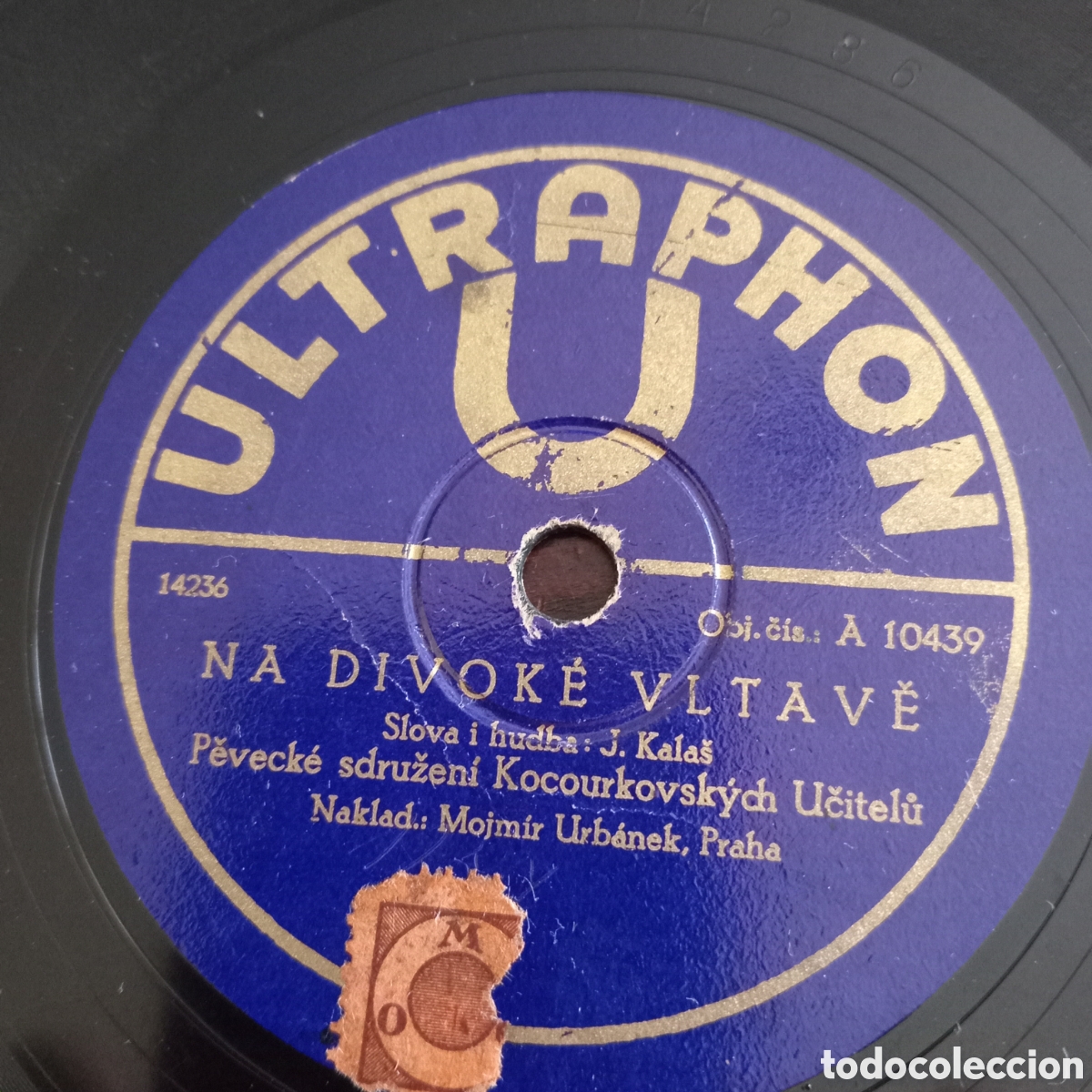 Discos de pizarra: Antiguo y raro disco gramof&oacute;nico de pizarra (78 RPM) publicado por Columbia Phonograph Co. (New York