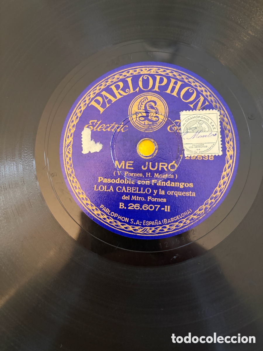 Discos de pizarra: Lote compuesto de 29 discos antiguos procedentes de colecci&oacute;n particular