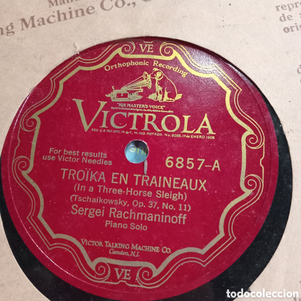Discos de pizarra: Sello / Marca: Victrola (Victor Talking Machine Co., Camden, N.J.) - N&uacute;mero de Cat&aacute;logo: 6857 (A / B