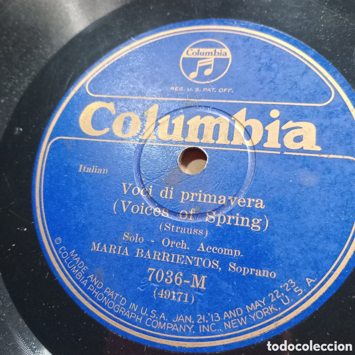 Discos de pizarra: pulgadas, de una sola cara (single-sided). ​Sello / Marca: Victor Victrola (Red Seal / Sello Rojo)