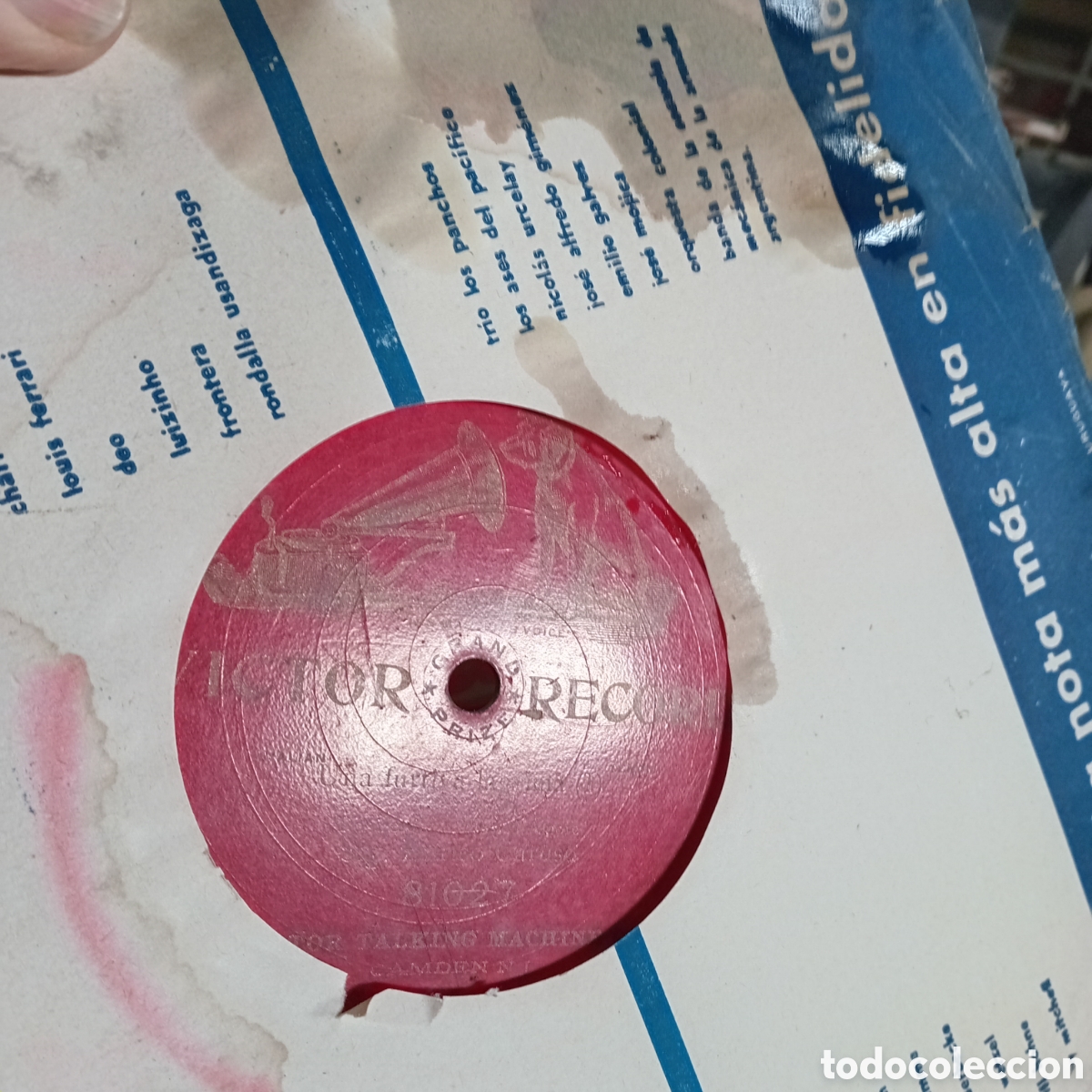 Discos de pizarra: pulgadas, de una sola cara (single-sided). ​Sello / Marca: Victor Victrola (Red Seal / Sello Rojo)