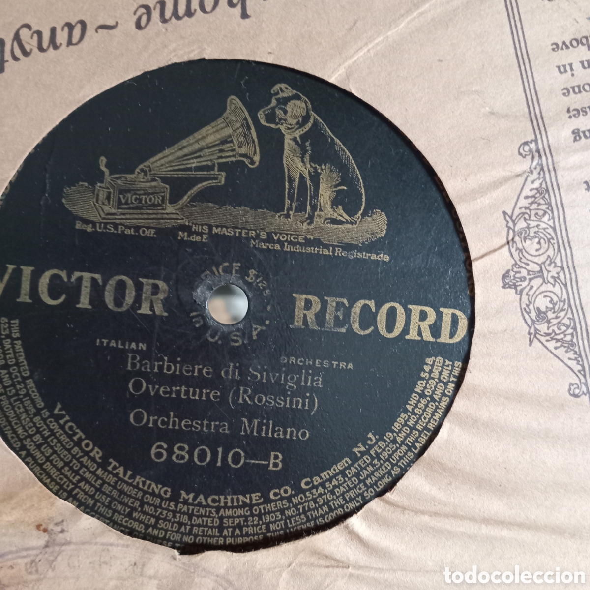 Discos de pizarra: pulgadas, de una sola cara (single-sided). ​Sello / Marca: Victor Victrola (Red Seal / Sello Rojo)