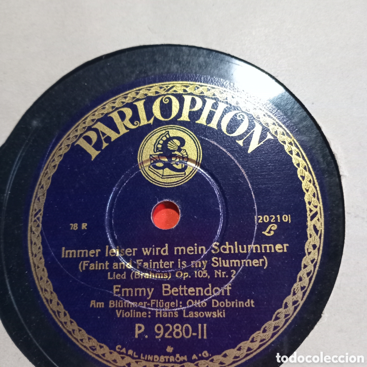 Discos de pizarra: Disco antiguo de guta percha / pasta (78 RPM) &ndash; Sello Parlophon ​Sello / Discogr&aacute;fica: Parlophon (