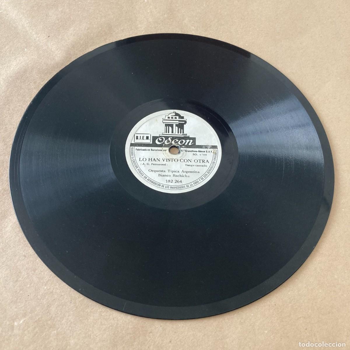 Discos de pizarra: VINILO PIZARRA 78RPM LO HAN VISTO CON OTRA TANGO CANTADO PETTOROSSI ORQUESTA BIANCO BACHICHA ODEON