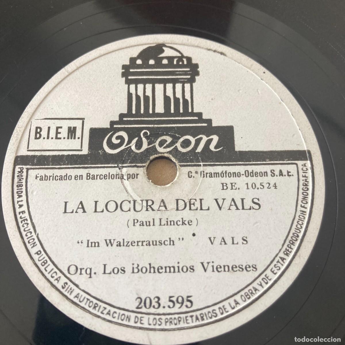 Discos de pizarra: VINILO PIZARRA 78RPM LA LOCURA DEL VALS, IM WALZERRAUSCH, PAUL LINCKE, ORQUESTA BOHEMIOS VIENESES