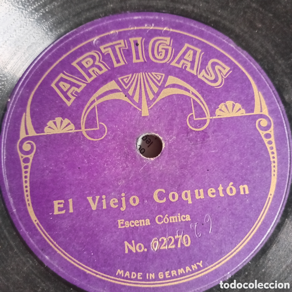 Discos de pizarra: Disco de Pizarra / Piedra (78 RPM) - Sello Artigas ​Sello: Artigas ​Origen de fabricaci&oacute;n: Aleman