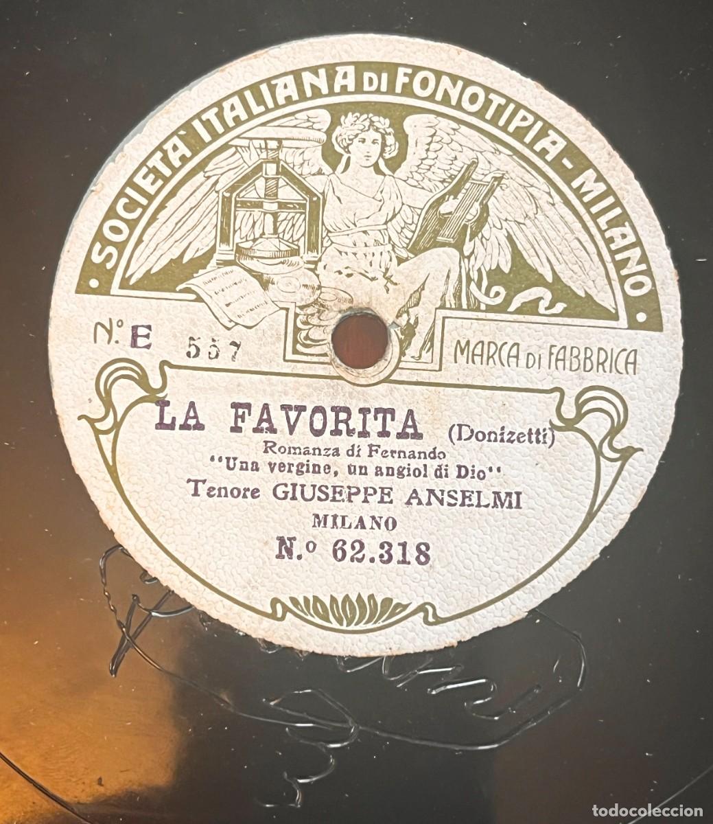Discos de pizarra: Gaetano Donizetti (La Favorita, Acto IV, &rdquo;Spirto gentil&rdquo;) &bull; Giuseppe Anselmi