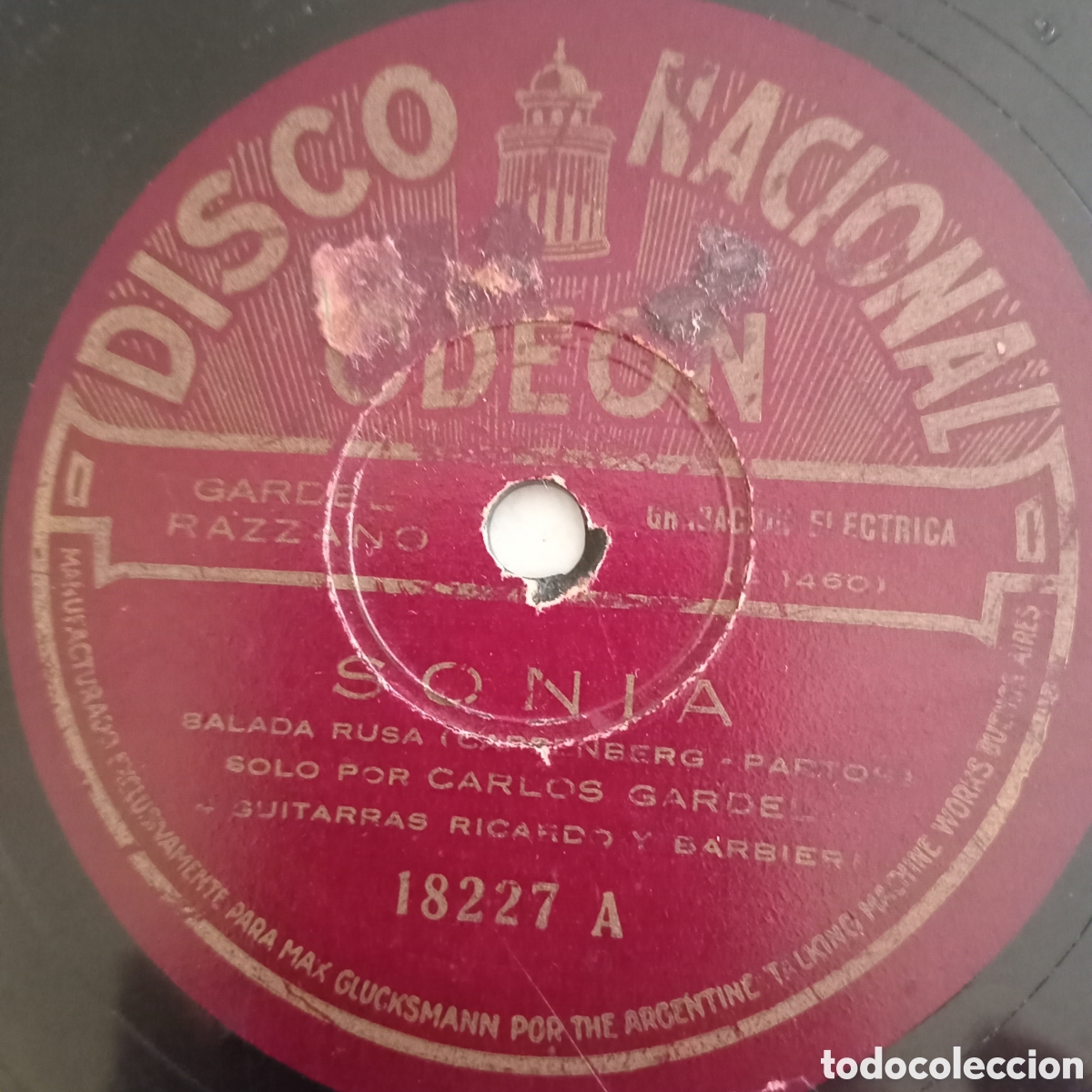 Discos de pizarra: Joya de colecci&oacute;n de la m&uacute;sica popular argentina. Grabaci&oacute;n ortof&oacute;nica original realizada en Argenti
