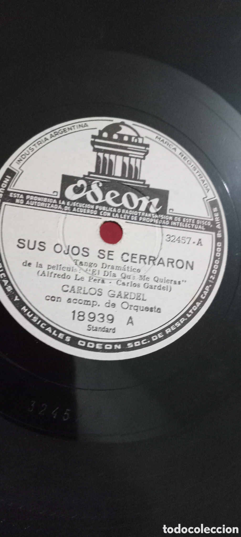 Discos de pizarra: Lote de 2 Discos de Pasta (78 RPM) - Carlos Gardel ​Se pone a la venta un excelente lote de dos dis