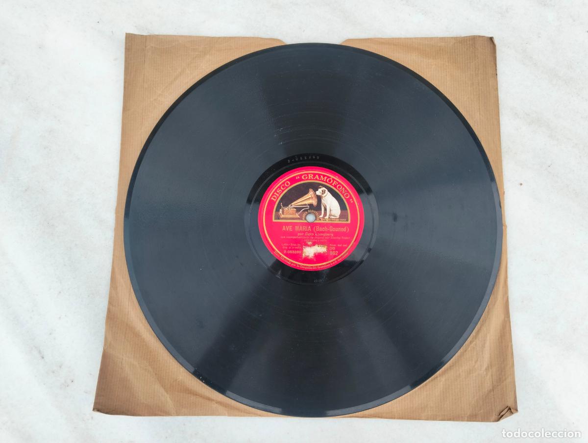 Disques en gomme-laque: Ave maria bach gounod por gota ljunberg panis angelicus cesar franck disco de pizarra antiguo