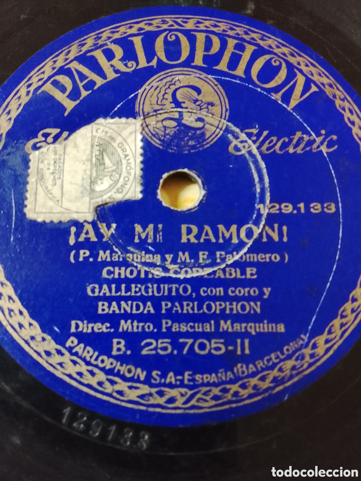 Discos de pizarra: Disco de pizarra ay mi Ram&oacute;n Galleguito - Foto 1