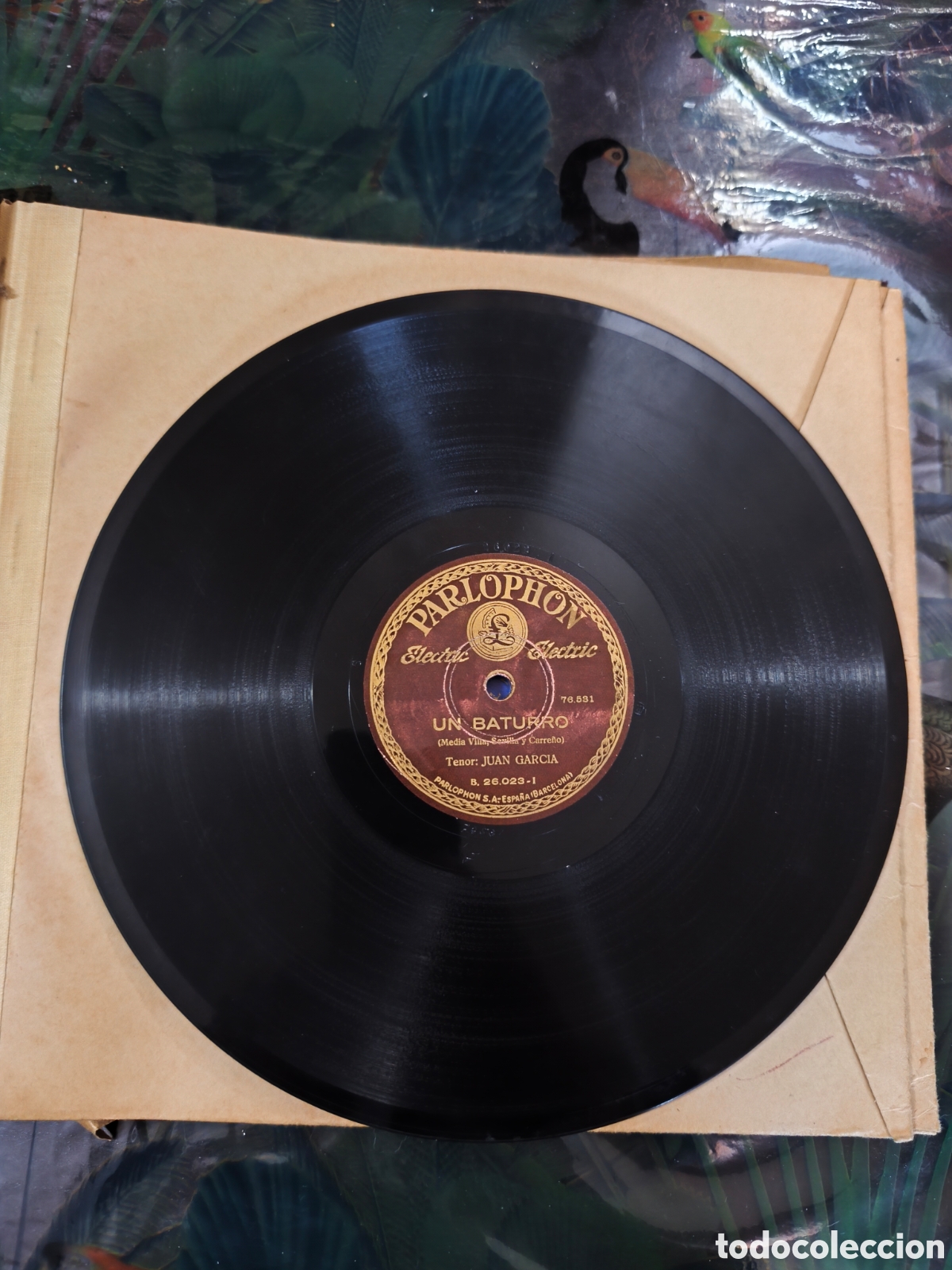 Discos de pizarra: Disco de pizarra Jotas por el tenor Juan Garc&iacute;a