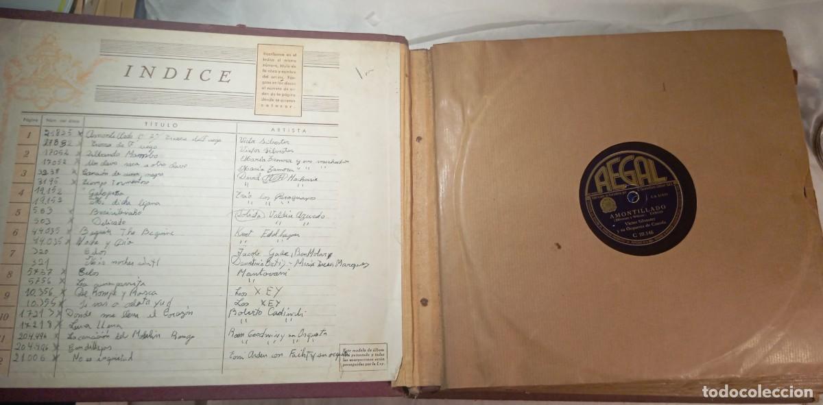 Schellackplatten: Lote 15 Discos de Pizarra (78 RPM) + &Aacute;lbum Clasificador Original de &Eacute;poca (A&ntilde;os 30-50)