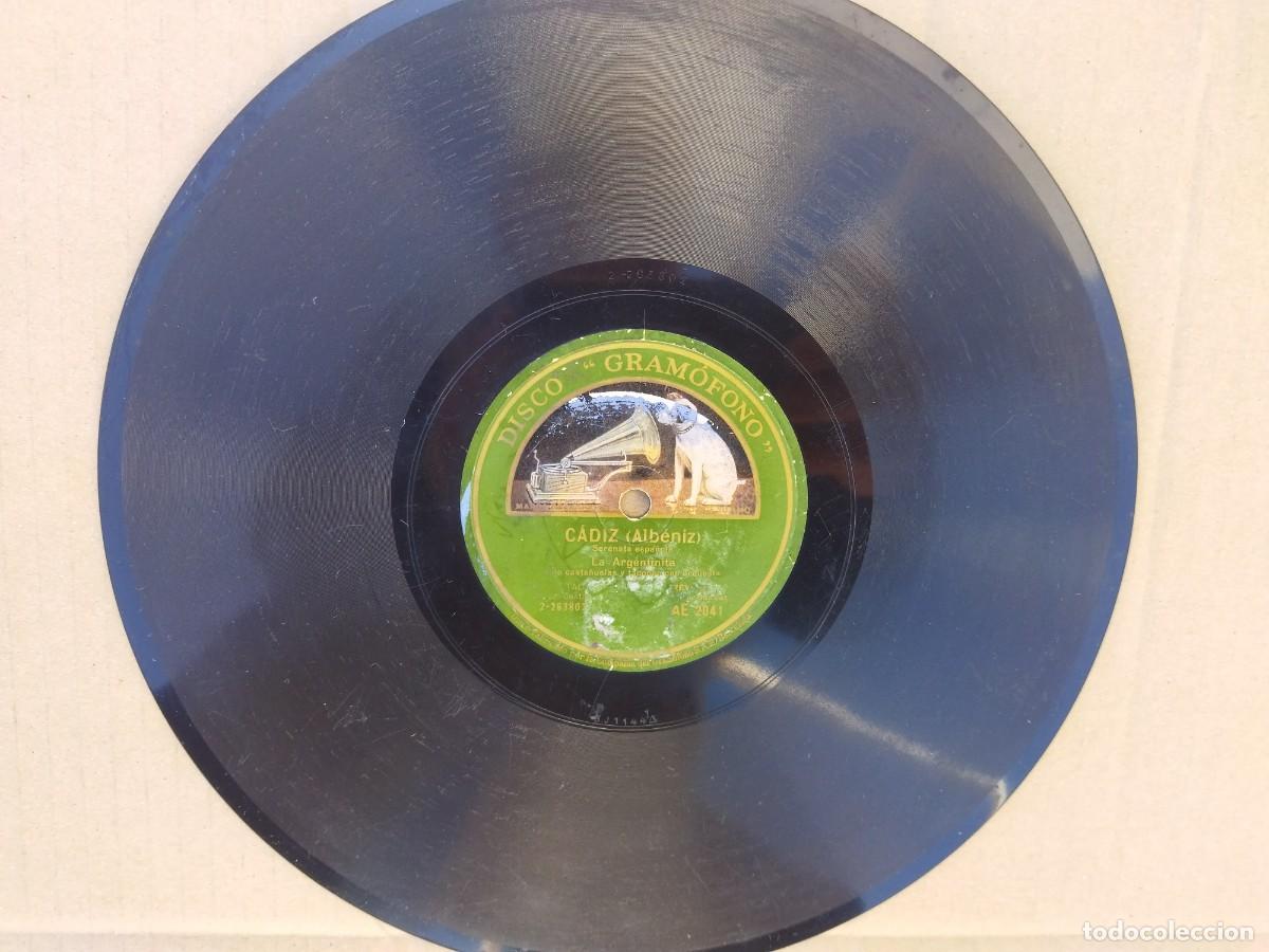 Discos de pizarra: disco de pizarra de LA ARGENTINITA cadiz-y sevilla AE 2041