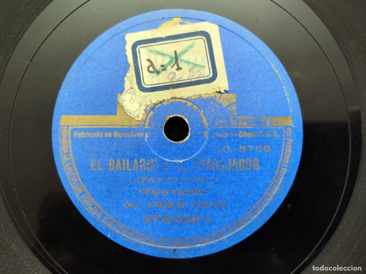 Discos de pizarra: EL BAILAR&Iacute;N Y EL TRABAJADOR. MARCHA DEL ROYAL CLUB &ndash; VALS VIENES. ODEON 273029