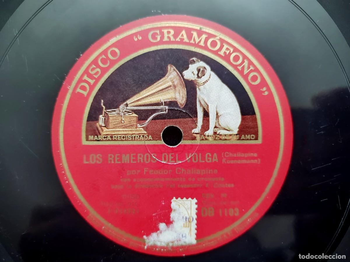 Discos de pizarra: FEODOR CHALIAPINE . LOS REMEROS DEL VOLGA &ndash; EL PROFETA. DISCO GRAMOFONO DB1103
