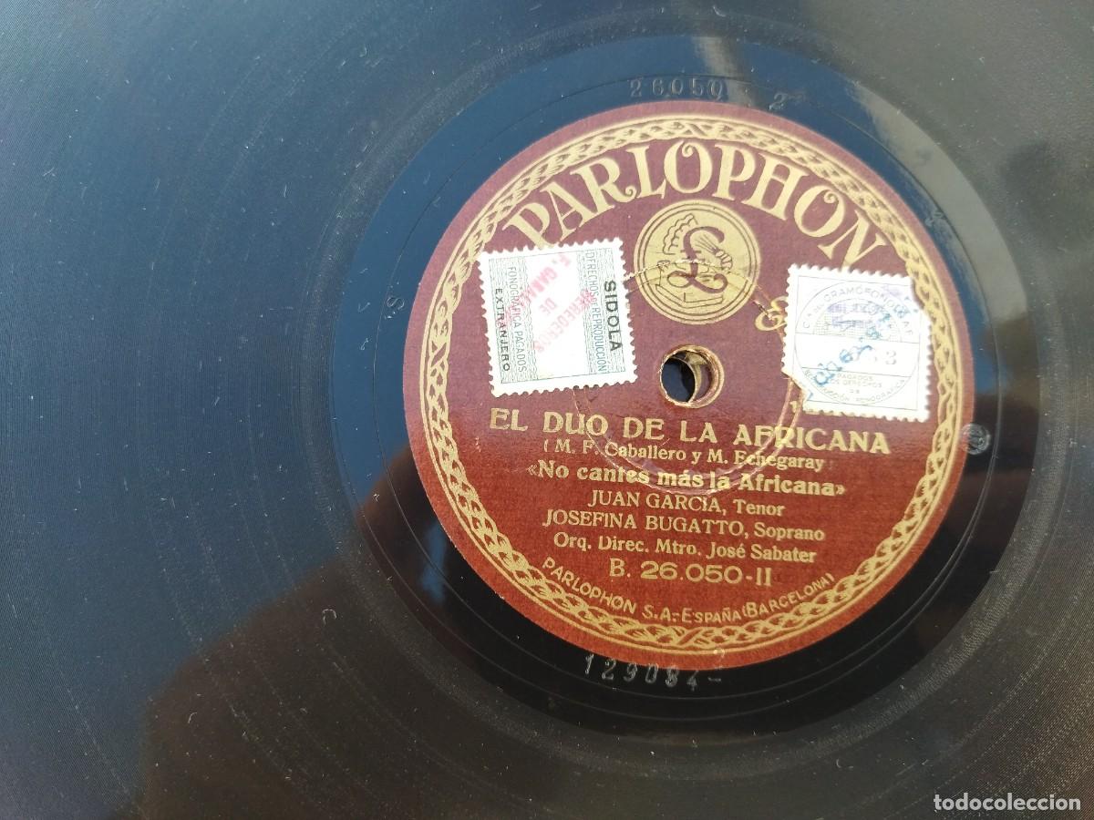 Discos de pizarra: disco de pizarra de josefina bugatto y juan garcia EL DUO DE LA AFRICANA 26050