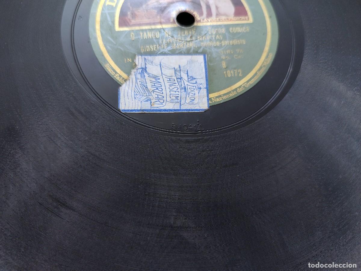 Discos de pizarra: GUIUSEPEE MARZARI. A TOMATA D&rsquo;A BABILONIA &ndash; O TANGO D&rsquo;E SERVE. DISCO GRAMOFONO R 10172 - Foto 3