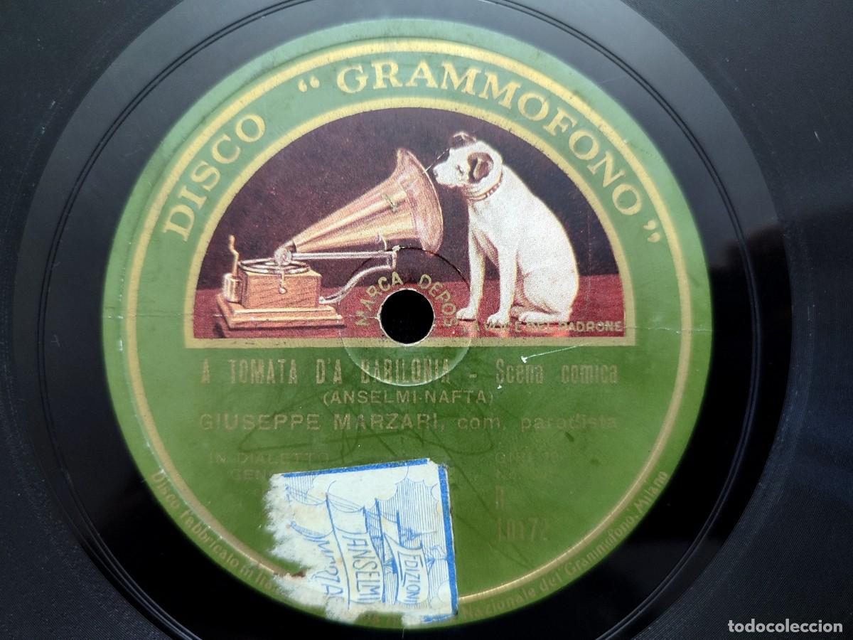 Discos de pizarra: GUIUSEPEE MARZARI. A TOMATA D&rsquo;A BABILONIA &ndash; O TANGO D&rsquo;E SERVE. DISCO GRAMOFONO R 10172 - Foto 5