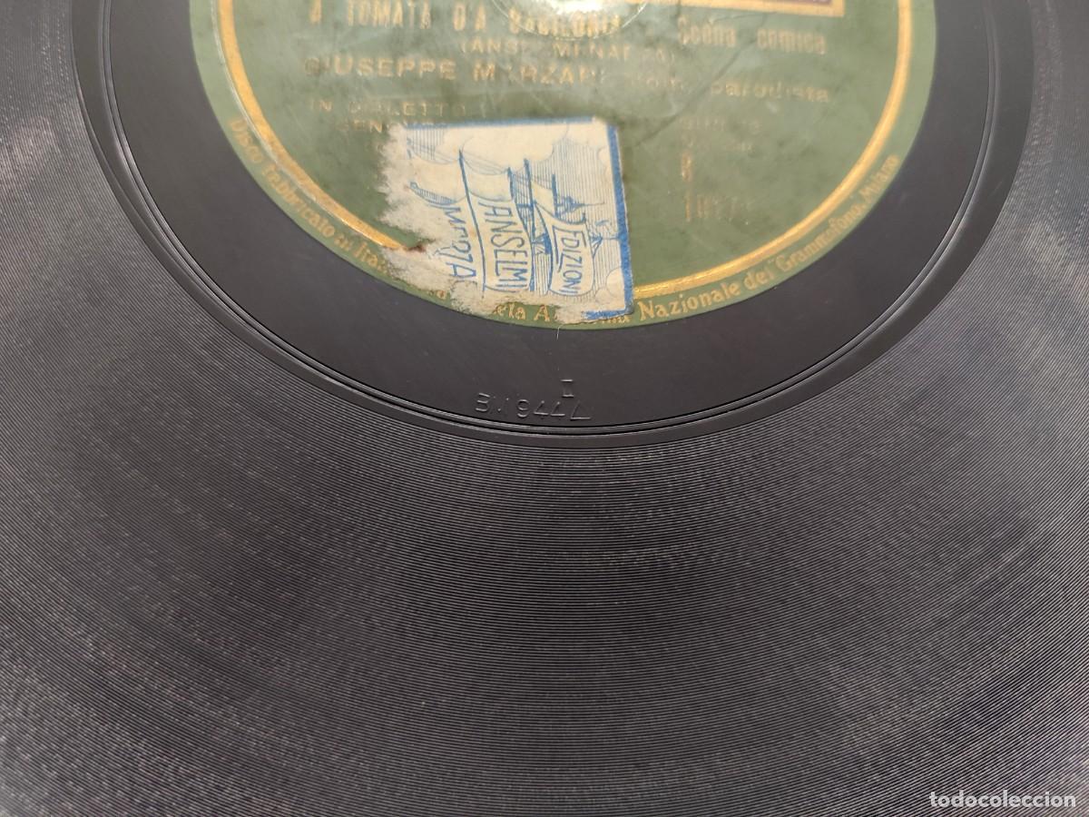 Discos de pizarra: GUIUSEPEE MARZARI. A TOMATA D&rsquo;A BABILONIA &ndash; O TANGO D&rsquo;E SERVE. DISCO GRAMOFONO R 10172 - Foto 7