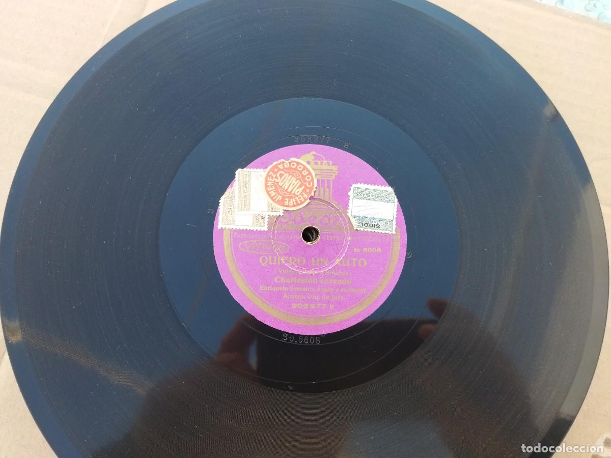 Discos de pizarra: disco de pizarra de ENRIQUETA SERRANO ALADY Y SU BALLET anda chinito-Y quiero un auto CHARLESTON