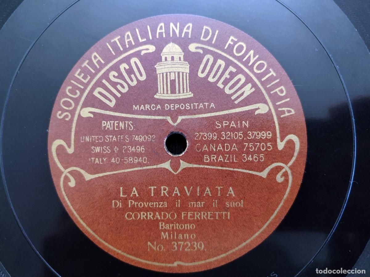 Discos de pizarra: LA TRAVIATA. CORRADO FERRETTI &ndash; ANITA DELL&rsquo;AGLI. ODEON - FONOTIPIA 37239 - 37248