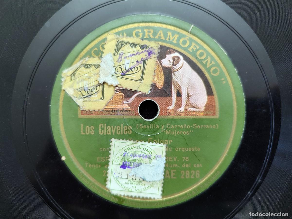 Discos de pizarra: LOS CLAVELES. D&Uacute;O DE ROSA Y FERNANDO 1 y 2&ordf; PARTE. MATILDE V&Aacute;ZQUES y TINO FOLGAR. GRAMOFONO AE2407