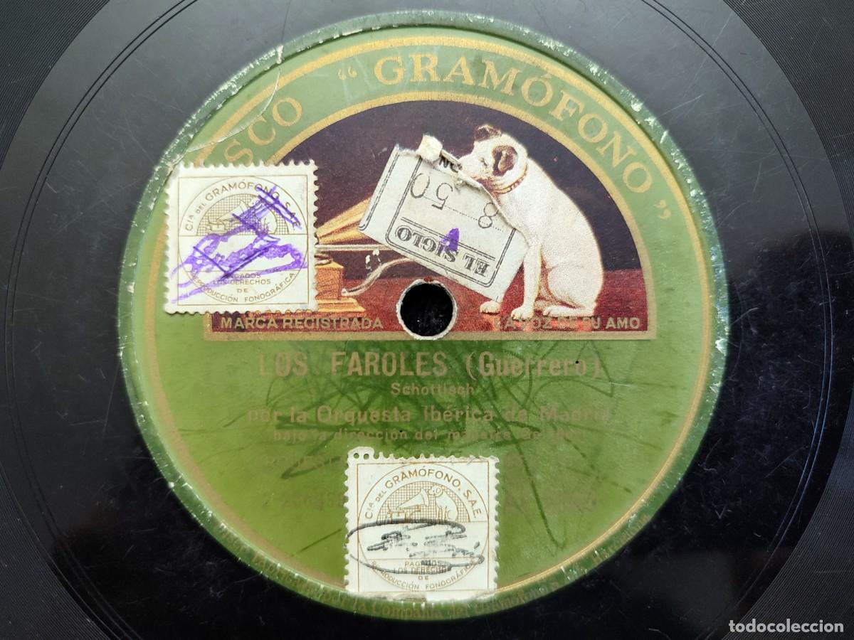 Discos de pizarra: LOS FAROLES. CHOTTISCH &ndash; TANGO. ORQUESTA IB&Eacute;RICA DE MADRID. DISCO GRAMOFONO AE2140
