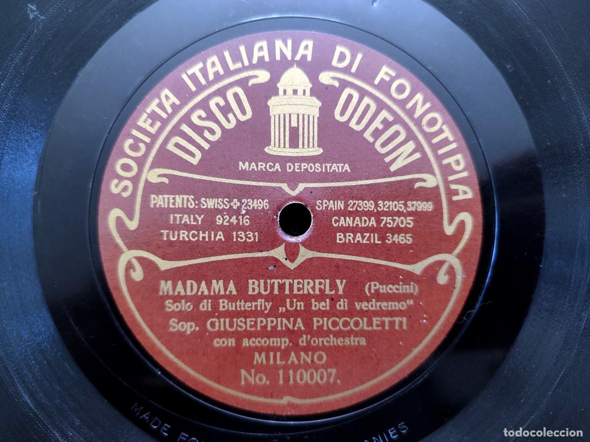 Discos de pizarra: OTELLO, EMILIA CORSI &ndash; MADAME BUTTERFLY. OTELLO, GIUSEPPINA PICCOLETTI. ODEON FONOTIPIA 110006 -1100