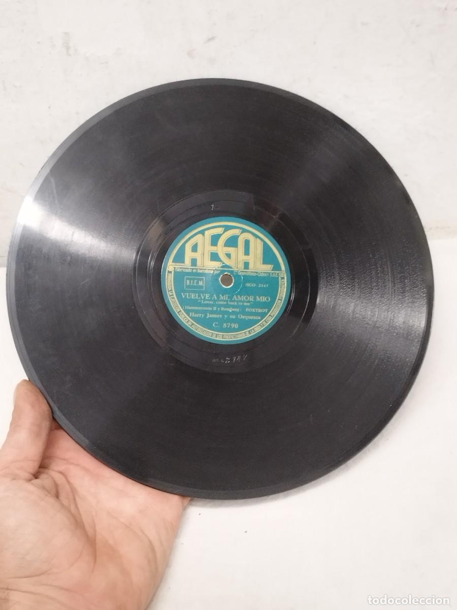 Discos de pizarra: Antiguo Disco de Pizarra 78 RPM Regal C 8790 Harry James y su Orquesta - Aflicciones.