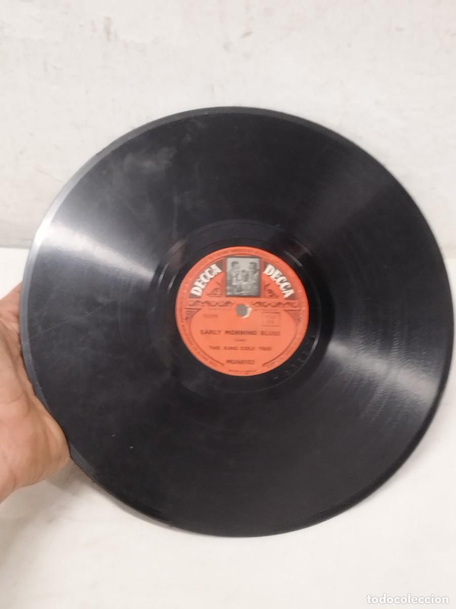 Discos de pizarra: Antiguo Disco 78 RPM Decca MU60152 - The King Cole Trio: Early Morning Blues (Pizarra 10&rdquo;).