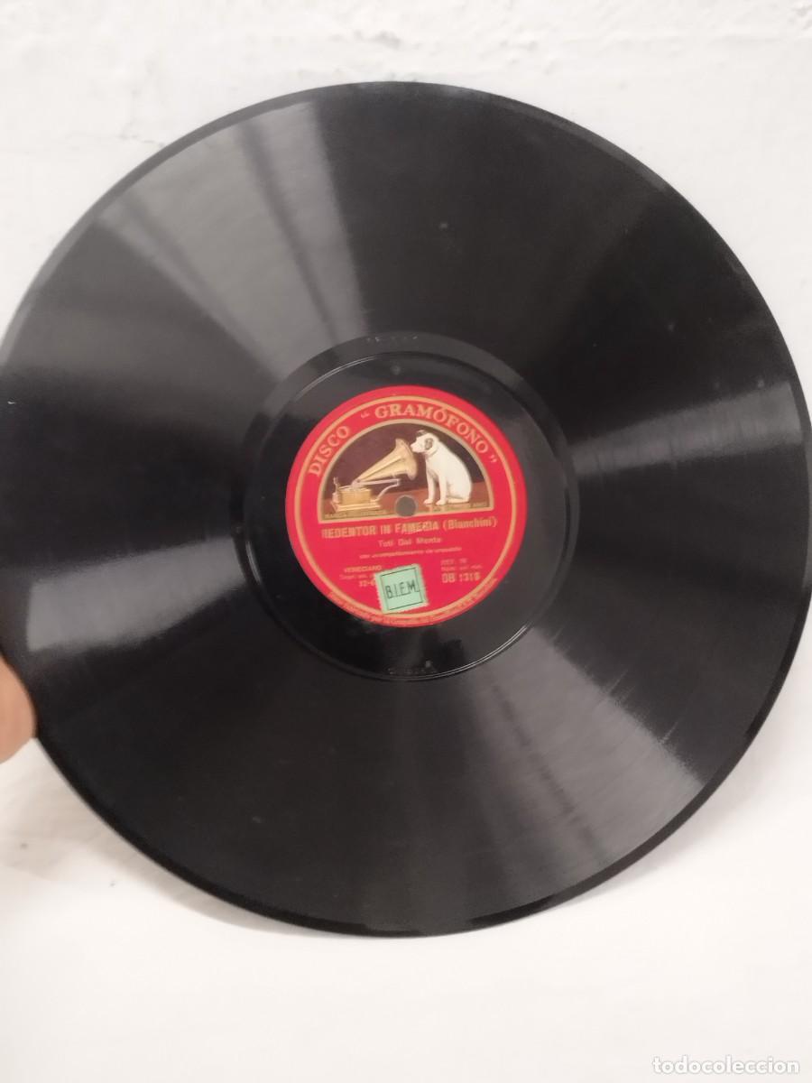 Discos de pizarra: Antiguo Disco Pizarra 78 RPM - Toti Dal Monte - Redentor In Famegia / Ninna Nanna - Gram&oacute;fono DB 131