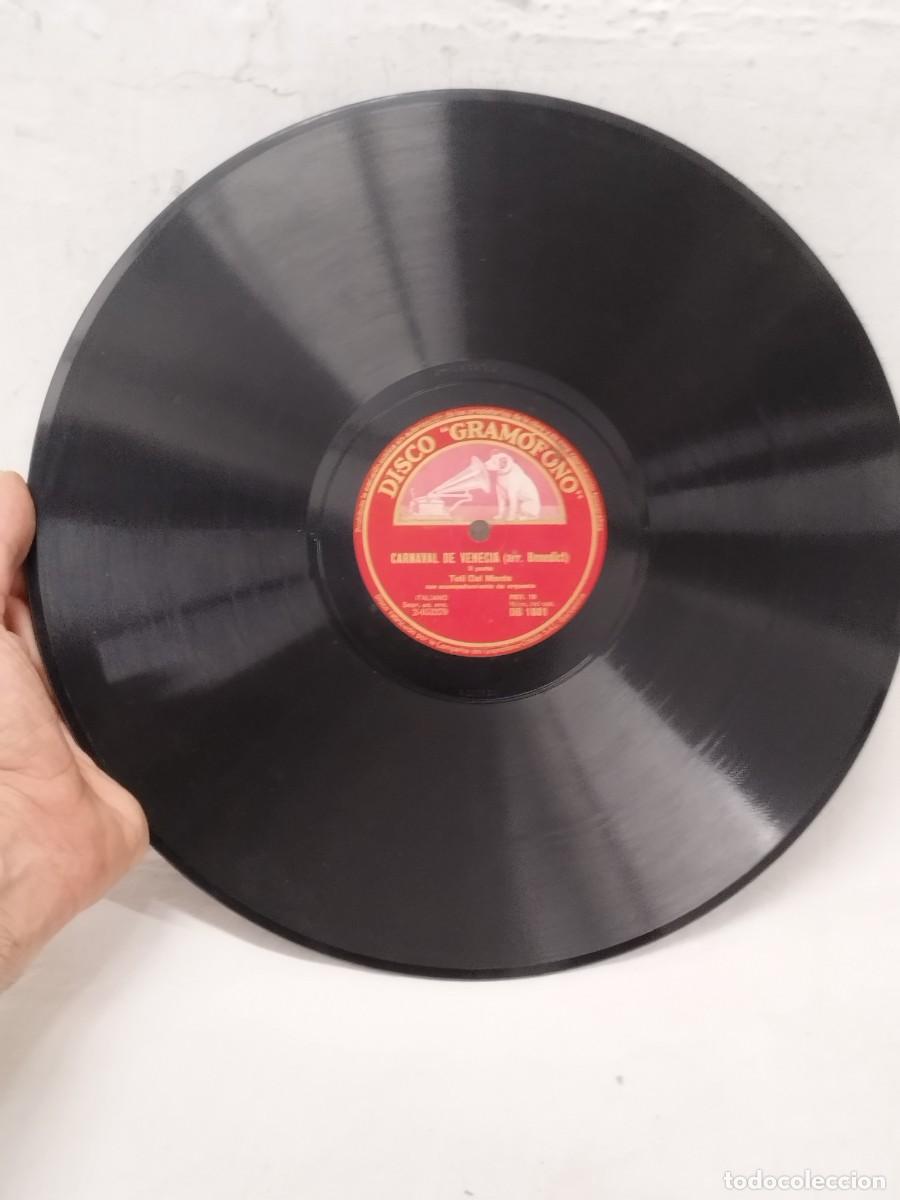 Discos de pizarra: Antiguo Disco de Pizarra 78 RPM 12&rdquo; - Toti Dal Monte - Carnaval de Venecia - La Voz de su Amo DB 100