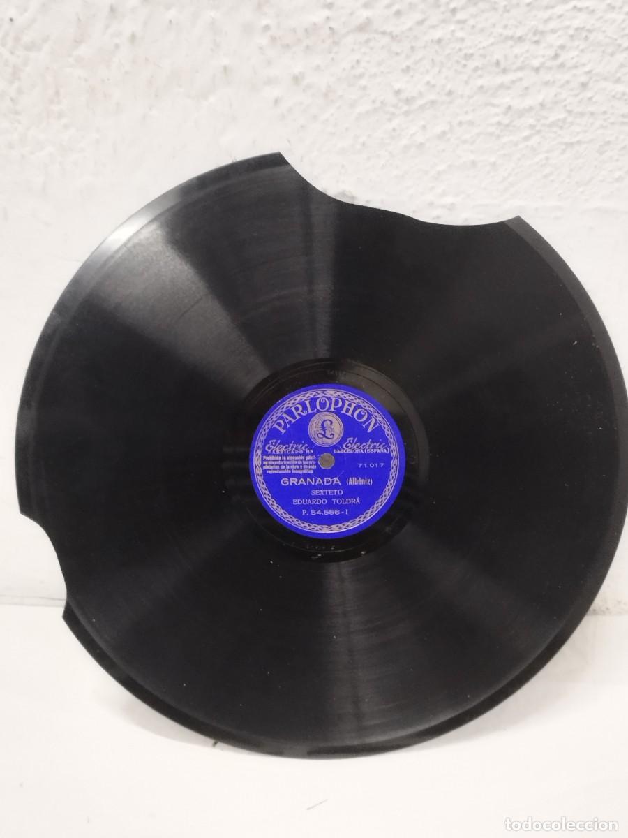 Discos de pizarra: Antiguo Disco 78 RPM Parlophon 71017 - Granada (Alb&eacute;niz) Sexteto Eduardo Toldr&aacute; - Pizarra.