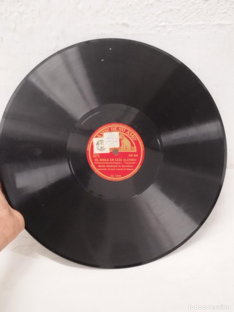 Discos de pizarra: Disco de Pizarra 78 RPM La Voz de Su Amo AB 268 El Baile de Luis Alonso Banda Municipal De Barcelona