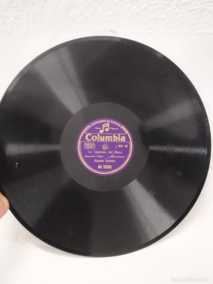 Discos de pizarra: Antiguo Disco Pizarra 78 RPM La Leyenda Del Beso (Intermezzo) Soutullo Y Vert - Columbia A6 12039.