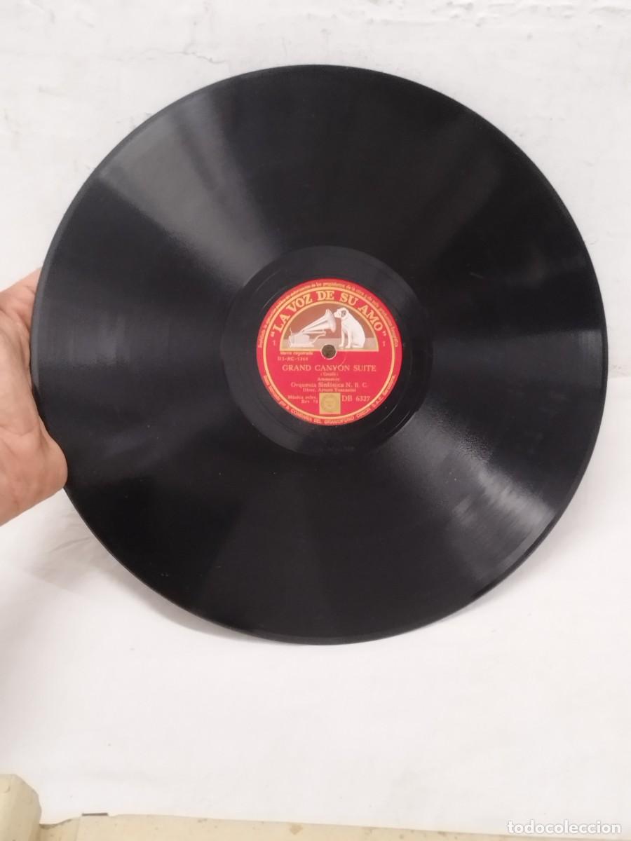 Discos de pizarra: Antiguo Disco Pizarra 78 RPM 12&rdquo; La Voz De Su Amo DB 6327 - Grand Canyon Suite - Arturo Toscanini.