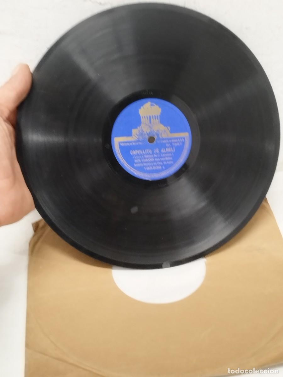 Discos de pizarra: Antiguo Disco Pizarra 78 RPM - Odeon 183.539 - Andr&eacute;s Molt&oacute; y su Orquesta - Capullito de Alhel&iacute;.