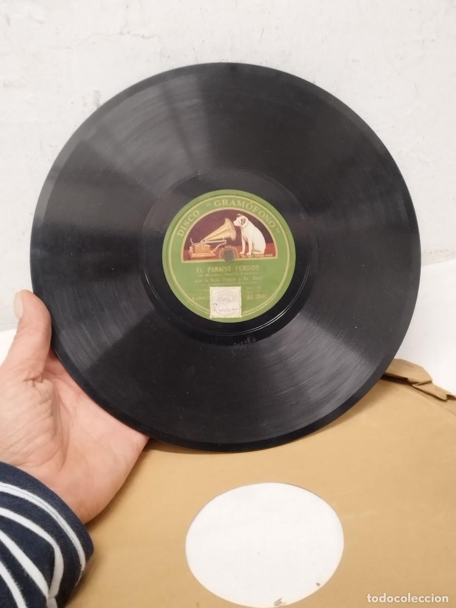Discos de pizarra: Antiguo Disco Pizarra 78 RPM - Disco Gram&oacute;fono AE 1941 - El Para&iacute;so Perdido (Schotis).