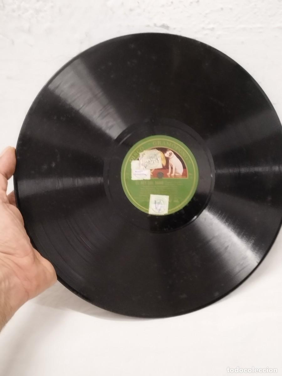 Discos de pizarra: Antiguo Disco Pizarra 78 RPM Gram&oacute;fono El Rey Que Rabi&oacute; Zarzuela Chapi. Orquesta Teatro del Liceo.