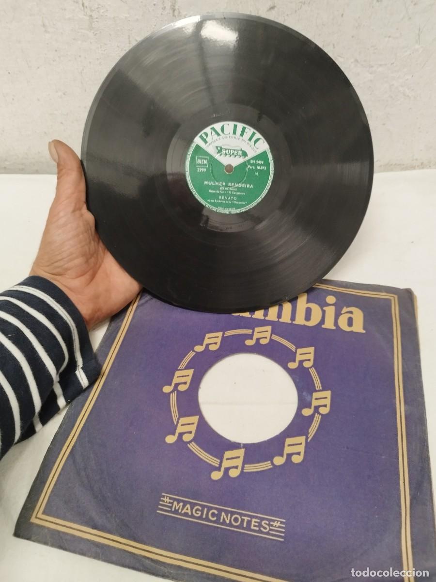 Discos de pizarra: Antiguo Disco Pizarra 78 RPM Renato Et Ses Rythmes De La Macumba - Mulher Rendeira Pacific 2999.